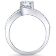 Load image into Gallery viewer, Barkev&#39;s Bypass Twist &quot;Half-Halo&quot; Prong Set Diamond Engagement Ring
