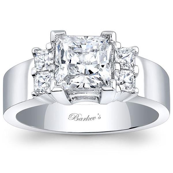 Barkev's Cathedral Wide Princess Cut Diamond Engagement Ring