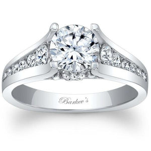 Barkev's Channel Set Graduated Diamond Engagement Ring - 18K Rose Gold
