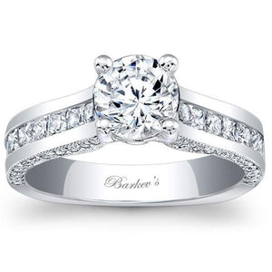 Barkev's Channel Set Princess Cut Diamond Engagement Ring - Platinum