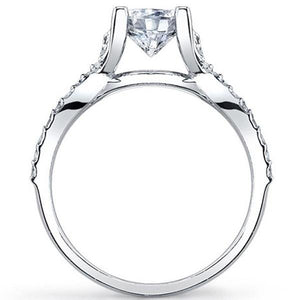 Barkev's Criss Cross Prong Set Diamond Engagement Ring