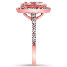 Load image into Gallery viewer, Barkev&#39;s Cushion Cut Morganite Halo Diamond Engagement Ring
