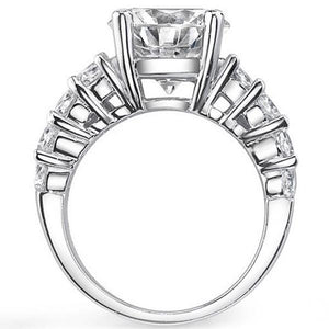 Barkev's Double Row Shared Prong Set Diamond Engagement Ring
