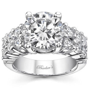Barkev's Double Row Shared Prong Set Diamond Engagement Ring