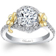 Load image into Gallery viewer, Barkev&#39;s Floral Detailed Halo Diamond Engagement Ring
