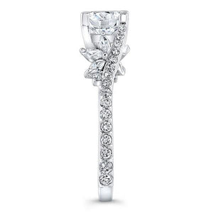 Barkev's Marquise & Round Cut Prong Set Diamond Engagement Ring
