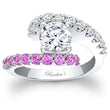 Load image into Gallery viewer, Barkev&#39;s Pink Sapphire Bypass Prong Set Diamond Engagement Ring
