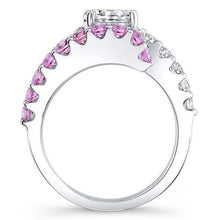 Load image into Gallery viewer, Barkev&#39;s Pink Sapphire Bypass Prong Set Diamond Engagement Ring
