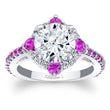Load image into Gallery viewer, Barkev&#39;s Pink Sapphire Compass Halo Diamond Engagement Ring

