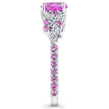Load image into Gallery viewer, Barkev&#39;s Pink Sapphire Diamond Encrusted Petal Engagement Ring
