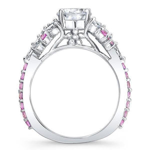 Barkev's Pink Sapphire Diamond Encrusted Petal Engagement Ring