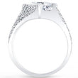 Load image into Gallery viewer, Barkev&#39;s Princess Cut Diamond Pave Tension Twist Half Bezel Set Engagement Ring
