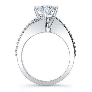 Barkev's Split Bypass Black & White Diamond Engagement Ring