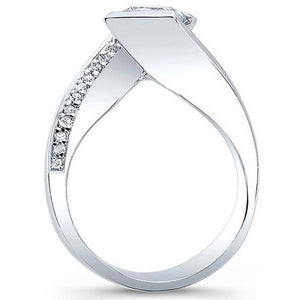 Barkev's Split Cathedral Shank Princess Cut Diamond Engagement Ring