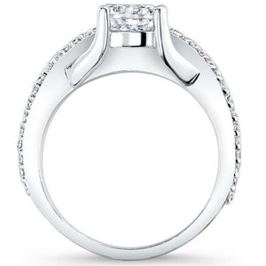 Barkev's Split Shank Bypass Twist Diamond Engagement Ring