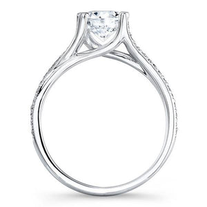 Barkev's Split Shank Cathedral Diamond Engagement Ring
