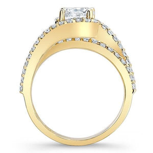 Barkev's Swirl Whisper Halo Prong Set Diamond Engagement Ring