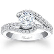 Load image into Gallery viewer, Barkev&#39;s Swirl Whisper Halo Prong Set Diamond Engagement Ring
