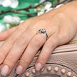Load image into Gallery viewer, Barkev&#39;s Tension Twist Half Bezel Set Princess-Cut Diamond Engagement Ring
