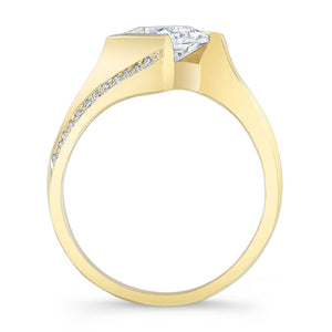 Barkev's Tension Twist Half Bezel Set Princess-Cut Diamond Engagement Ring