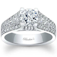 Load image into Gallery viewer, Barkev&#39;s Three Row Pave Diamond Engagement Ring
