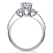 Load image into Gallery viewer, Barkev&#39;s Three Stone Round Cut Diamond Engagement Ring
