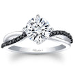 Load image into Gallery viewer, Barkev&#39;s Twisted Black Diamond &amp; High Polished Band Engagement Ring
