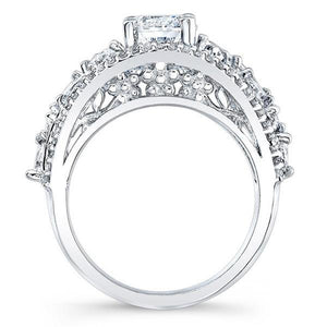 Barkev's Vintage Wide Floral Diamond Engagement Ring