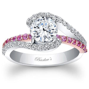 Barkev's "Whisper Halo" Pink Sapphire Diamond Engagement Ring