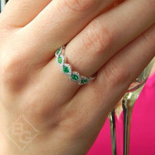 Load image into Gallery viewer, Ben Garelick 14K White Gold Emerald &amp; Diamond Ring
