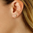 Load image into Gallery viewer, Ben Garelick 14K Yellow Gold High Polished Cross Earrings
