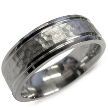Load image into Gallery viewer, Ben Garelick 7MM Titanium Frosted &amp; Hammered Wedding Band

