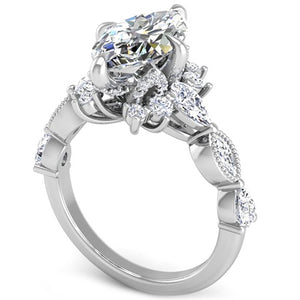 Ben Garelick Blossom Marquise Cut Diamond Engagement Ring