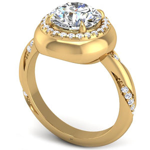 Ben Garelick Button Diamond Engagement Ring