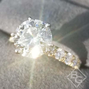 Ben Garelick Classic Prong Set 3 Carat Lab Grown Diamond Engagement Ring