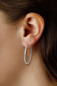 Ben Garelick Classic Sterling Silver Large Hoop Earrings