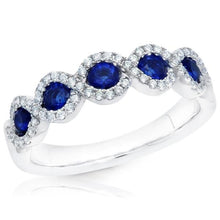 Load image into Gallery viewer, Ben Garelick &quot;Criss Cross&quot; Blue Sapphire &amp; Diamond Right Hand Ring
