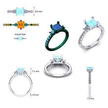 Load image into Gallery viewer, Ben Garelick Custom Designed Princess Cut Aquamarine Engagement Ring
