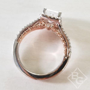 Ben Garelick Custom Designed Princess Cut Moissanite Engagement Ring