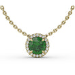 Load image into Gallery viewer, Ben Garelick Diamond Halo Emerald Pendant

