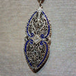 Load image into Gallery viewer, Ben Garelick Estate Filigree Diamond Pendant with Blue Colored Details
