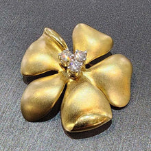 Load image into Gallery viewer, Ben Garelick Estate Satin Finish Diamond Flower Brooch
