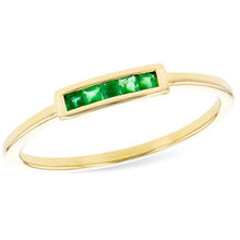 Load image into Gallery viewer, Ben Garelick Five Stone Channel Set Emerald Ring
