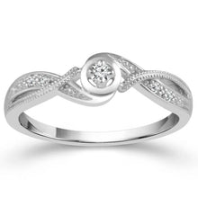 Load image into Gallery viewer, Ben Garelick Forever Day Twist Milgrain Diamond Promise Ring
