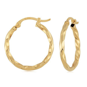 Ben Garelick Gold Small Twisted Tube Hoop Earrings