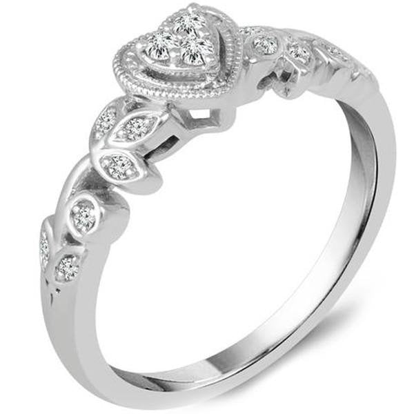 Ben Garelick Heart Shape Diamond Promise Ring