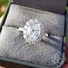 Load image into Gallery viewer, Ben Garelick Large Halo Oval Center Diamond Engagement Ring
