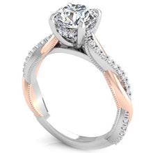 Load image into Gallery viewer, Ben Garelick Luna Twist Hidden Halo Diamond Engagement Ring
