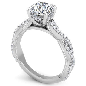 Ben Garelick Lyra All-Diamond Twist Hidden Halo Engagement Ring
