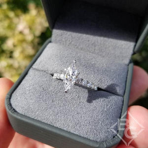 Ben Garelick Marquise Center Prong Set Diamond Engagement Ring
